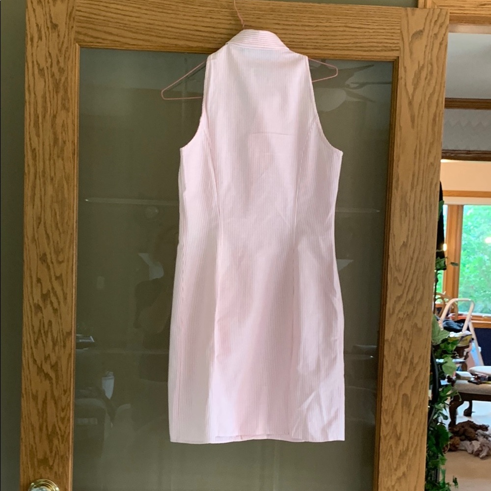 Ralph Lauren Pink Sleeveless Polo Collar Sheath Dress - Picture 4 of 12